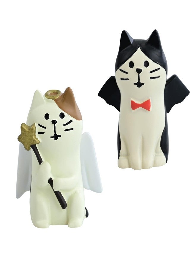 RAQWI 2Pcs Cute Mini Cat Figurine for Office, Home Decoration for Cat Lovers - Image 1